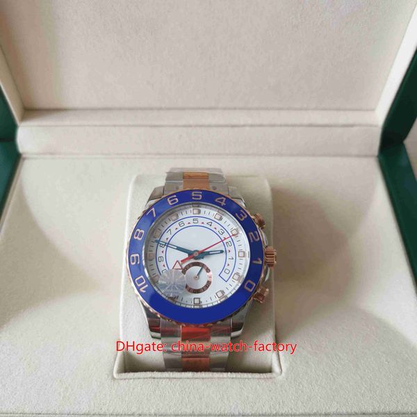 

super quality mens watch cal.4161 movement watches 44mm 116681 chronograph satch 904l steel 18k rose gold ceramic bezel mechanical automatic, Slivery;brown