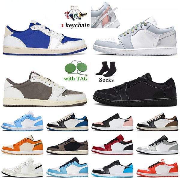 

women mens jumpman 1 low basketball shoes 1s lows cactus jack blue reverse mocha black phantom tear away silver fragment paris unc sports tr
