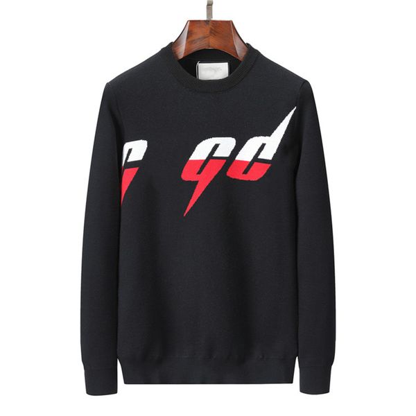 

men's sweater knitwear black and white yellow coffee knit wool warm classic letters cartoon brand fashion casual long sleeve luxury ple, White;black