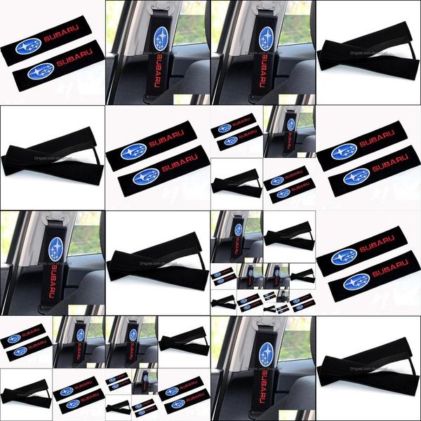 

safety belts accessories 2pcs/set cotton flannel seat belt pads protection er case shoder pad for subaru impreza forester tribeca dh4g3