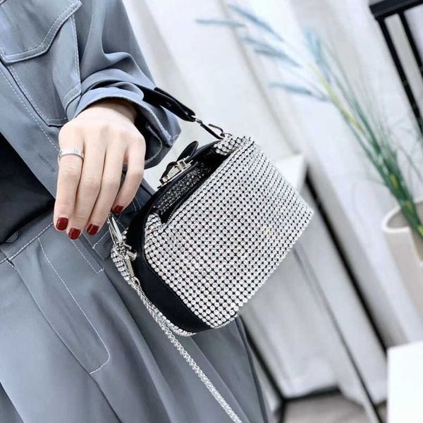 

diamonds pu leather crossbody bags for women 2022 autumn fashion chain shoulder luxury brand handbags and purses female