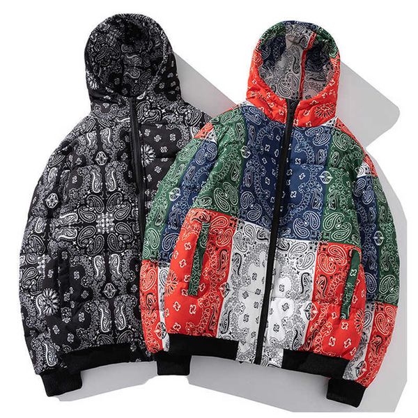 

men's jackets fall winter fashion men padded coat soft shell windproof warm outdoor hooded jacket letter flower loose large size jacket, Black;brown