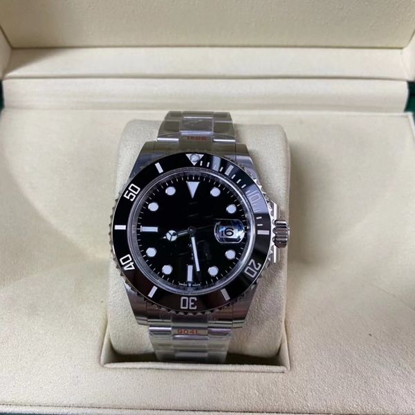 

with original box mens watches quality ceramic bezel 116610 men stainless steel strap automatic mechanical watch 2813 movement wristwatch sa, Slivery;brown