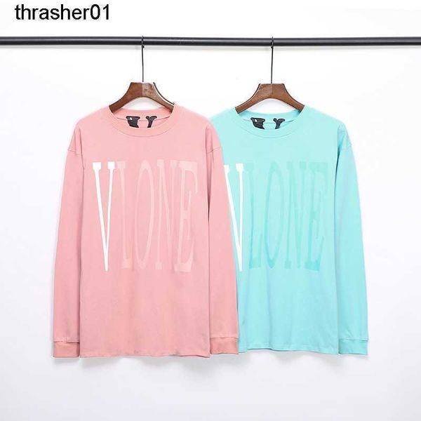 

men's hoodies designer sweatshirts autumn fashion brand vloness men's women's relaxed casual long sleeve t-shirt, Black