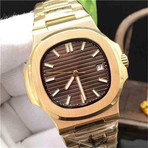 

superclone pp5711 watches 40mm 8.3mm mens luxury automatic watches 40mm black dial 5711 5711r stainless steel nautilus men mechanical watch, Slivery;brown