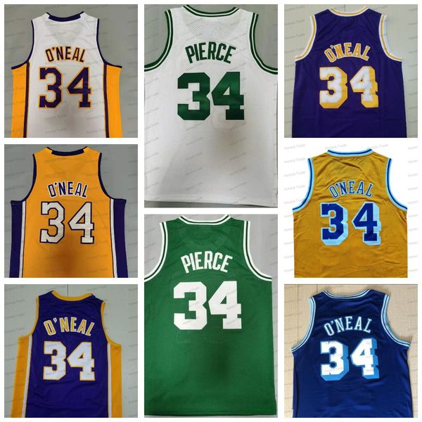 

retro basketball jersey throwback 34 shaquille purple green shaq stitched mens vintage jerseys, Black;red