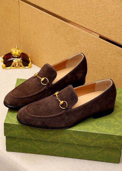 

fashion mens casual loafers designer slip on dress shoes male brand handmade wedding office formal business flats size 38-45, Black
