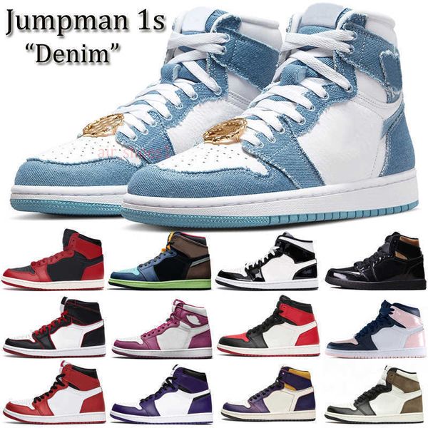 

denim 1 1s mens basketball shoes dark marina blue mocha patent bred brotherhood silver toe black white rust pink mid light smoke grey pollen