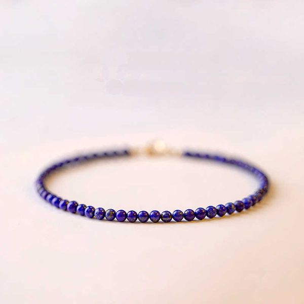 

beaded strands retro 3mm natural lapis lazuli stones crystal cut/round beads beaded bracelets for women fine jewelry accessories gifts ybr66, Black