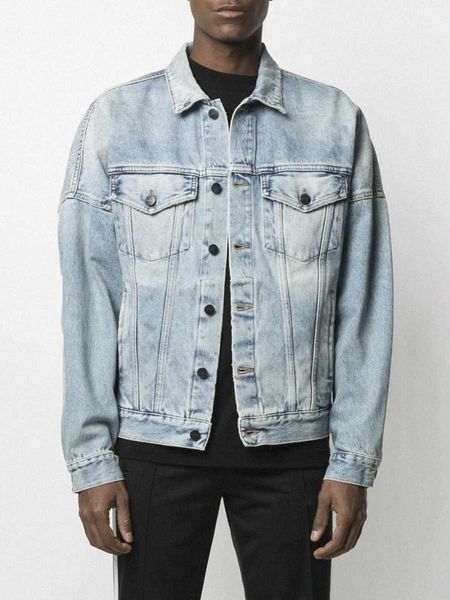 

fashion mens palm denim jacket famous men women palmss coat quality casual bear designer coats black blue pa mans jackets stylist angles, Black;brown