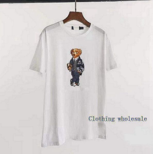 

designer wholesale 2028 men's t-shirts summer new high-end casual fashion men's round neck printed short sleeved polos shirt 100%, White;black