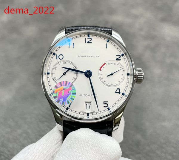 

men's watch portugal series seven day chain independent second hand mechanical automatic 42mm, Slivery;brown