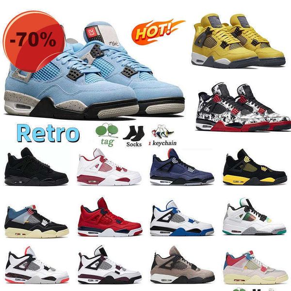 

basketball shoes jumpman 4 4s men women sneaker military black cat fire red thunder sail white oreo pure money dark mocha university bred