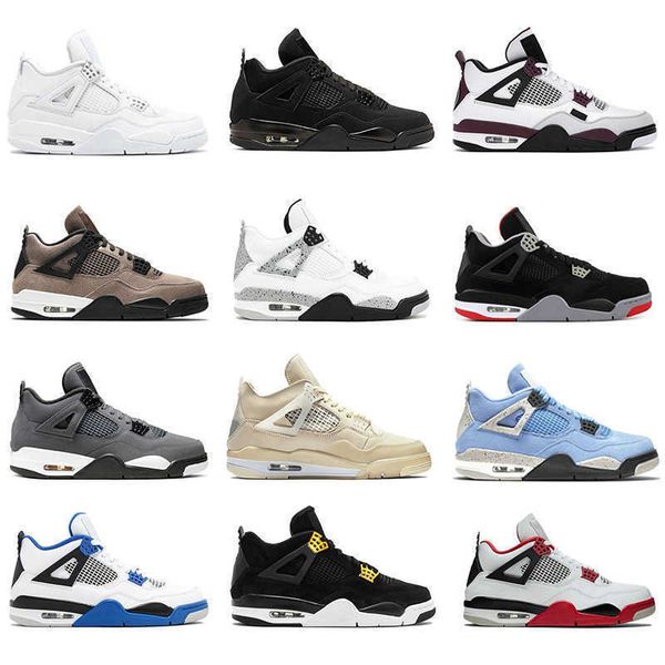

university blue jumpman 4 4s mens basketball shoes white oreo cool grey metallic purple black cat bred shimmer cactus jack infrared women