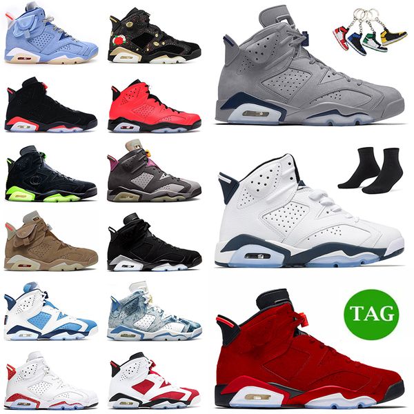 

jorda 6 vi basketball shoes jorden 6s toro men sports travis scotts sneakers jordens unc washed denim georgetown offs white marquette carmin