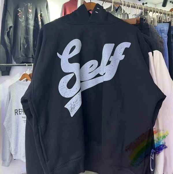 

black hoodies men women big letter print hooded sweatshirts plus size, Black;brown