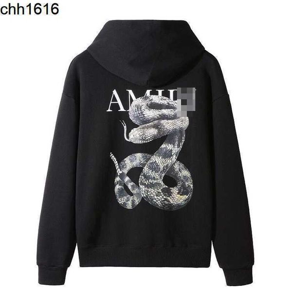 

amirs personality python print youth hoodie jacket plush hoodie, Black
