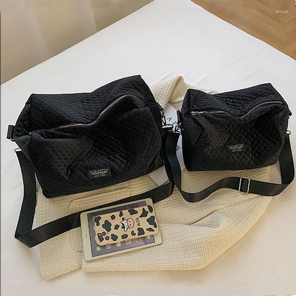 

evening bags velvet women's shoulder bag korean crossbody bookbag for school students large capacity travel girls small larg