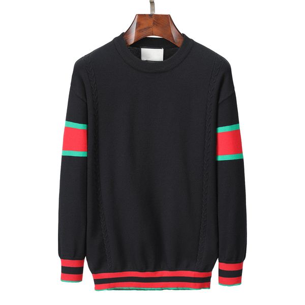 

men's sweater knitwear black and white yellow coffee knit wool warm classic letters cartoon brand fashion casual long sleeve luxury ple, White;black