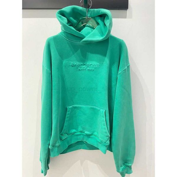 

men's hoodies alexanders designer wangs sweatshirts fall loose slim 3d letter hoodie solid sport casual long sleeve men women's, Black