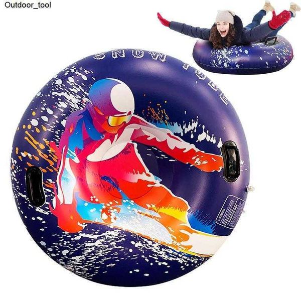 

new skiing snow tube sleigh winter inflatable cold-resistant circle children ring thickened sled with handle
