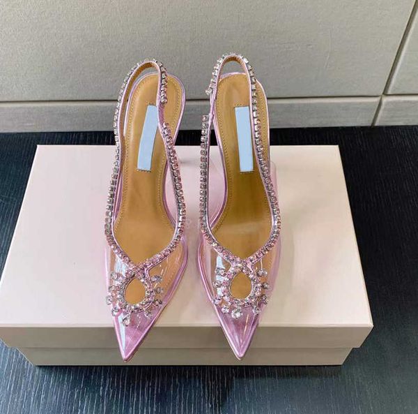 

casual sandals pvc pumps high heels dress shoe factory shoes 100mm spool women luxurys designers ankle cross strap fashion, Black