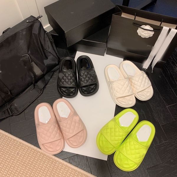 

2022 designer sandal sandals luxury shoes summer slides pool pillow flat comfort copper triple black pink ivory deep green beige with box sl