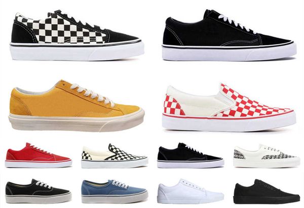 

shoes old skool men women canvas slip on casual white fear skate skateboard platform sport