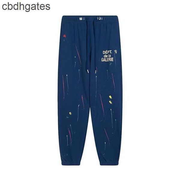 

autumn galleryss pant dept 2022 hoodies loose streetwear designer galaxy winter star splash printing men women's casual pants qvuv, Black