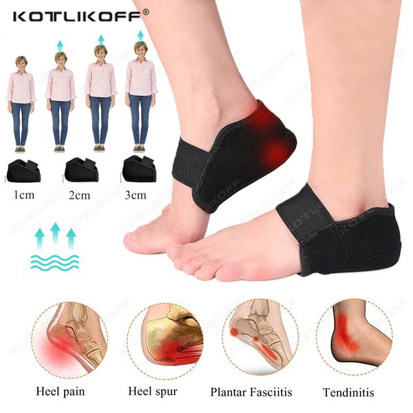 

invisible height increase shoe insoles soft comfortable silicone heightening protection sports heel pads 1/2/3cm lift unisex, Black