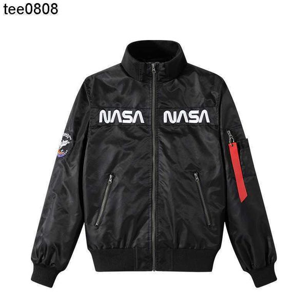 

2022 new fashion stand collar flight essentials jacket men's casual fashion versatile sports embroidery baseball shirt men, Black;brown