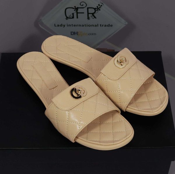 

designer women sandals classic slippers real leather slides platform flats shoes sneakers boots 23, Black