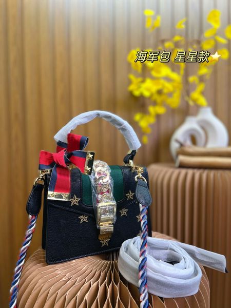 

2022 navy bag sylvie series butterfly bag pigskin leather portable shoulder sling multipurpose belt box