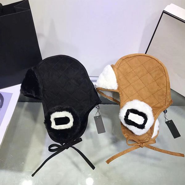 

designer hats luxury thunderbolt cap cute men girls blocking the wind ear protection warm temperament hundred take winter goodies elegant an, Blue;gray