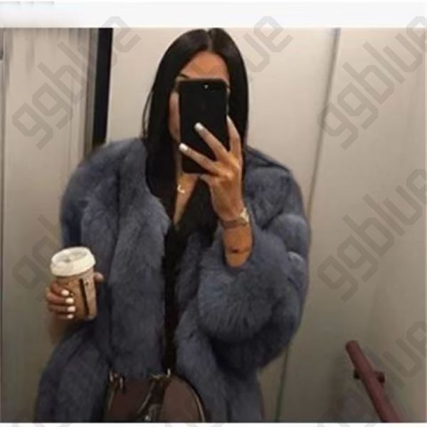 

women faux rabbit and raccoon fur coat new down woman winter thick womens overcoat warm plus size plush furry female jacket coat outerwear l, Black