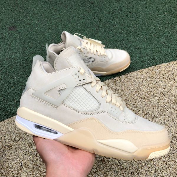 

with box 4 4s mens basketball shoes sail muslin white black high cut men women trainers sports sneakers cv9388-100 cz5567-100 quality 5.5-13