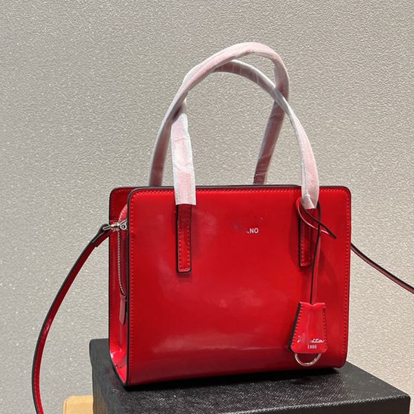 

crossbody bag shoulder tote bag square handbag women purse smooth cowhide plain fashion letters detachable strap double zipper hardware larg