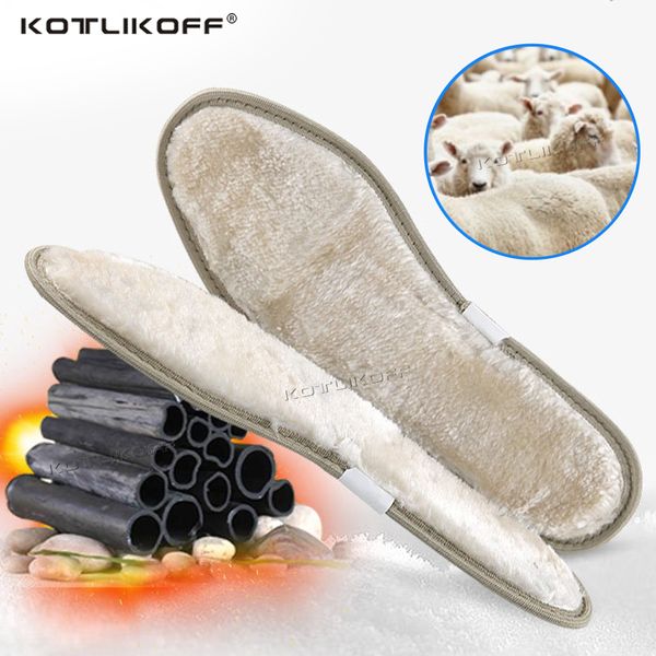 

warm insoles heated keep warm winter shoes sole sport shoes women insert cashmere thermal insoles for snow boots, Black