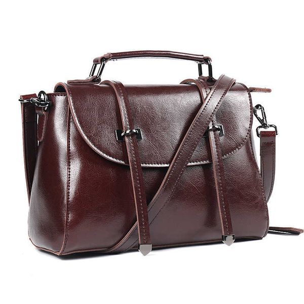 

bag leather hand oil wax cow leather shoulder horizontal fashion, Silver