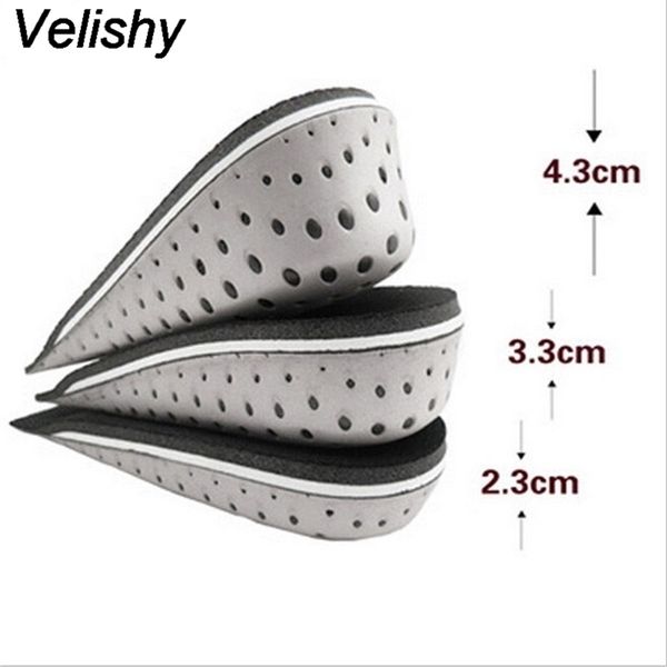 

men women memory foam increase height high half insoles shoe inserts increased height insole pads 2343cm height 220713, White;pink