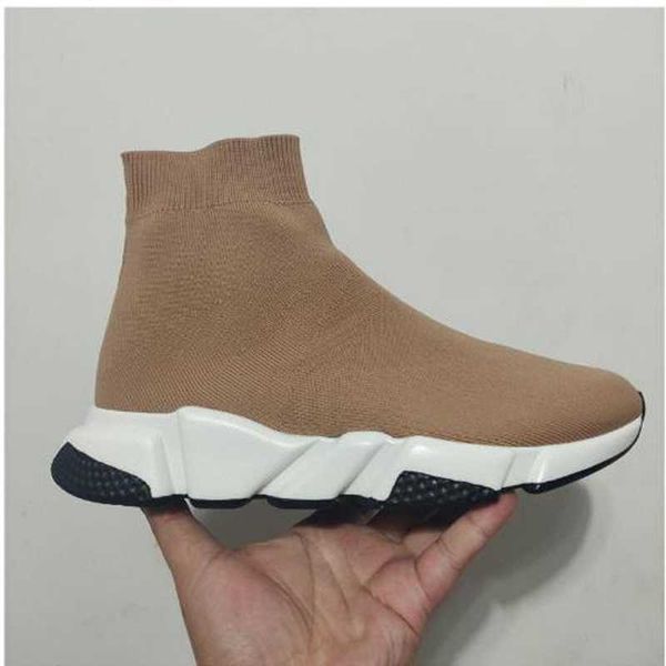 

fashion men women sock shoes high triple black white red pink beige lace up clearsole fashion mens casual sneakers size 3545 home011 04