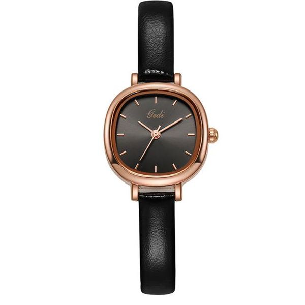 

gedi new fall fashion design retro style quartz 30mm women's simple temperament women's watch birthday gift 21023, Slivery;golden