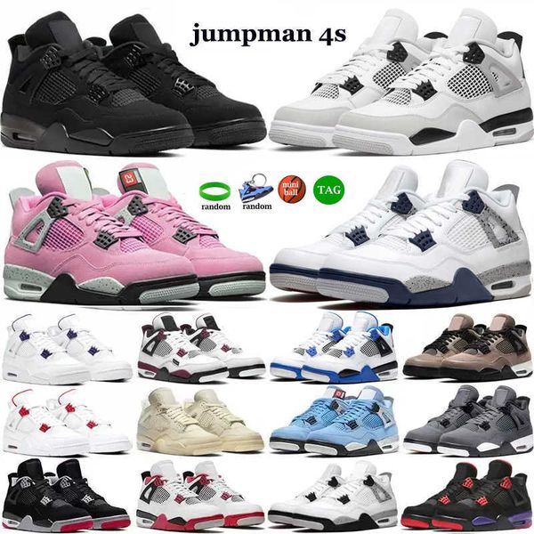 

basketball shoes sports trainer mens sneakers retro military black cat jumpman 4 4s men women