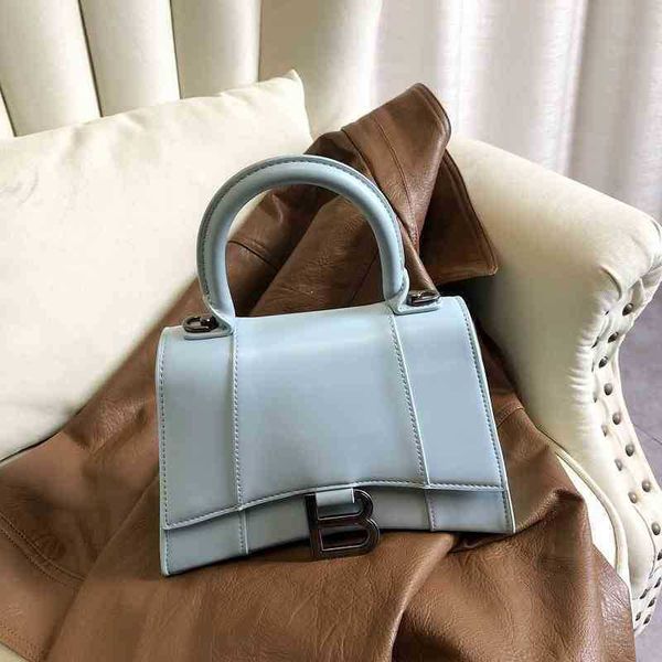 

balencaigass fashion designer 2022 family b hourglassb small square high texture half moon shaped messenger bag