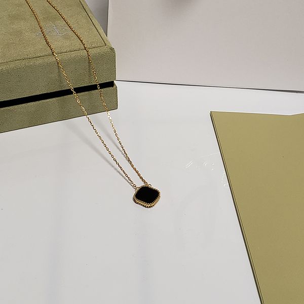 

luxury classic 4/four leaf clover pendant necklaces designer chain 18k gold shell for girl wedding mother' day jewelry women gift, Silver