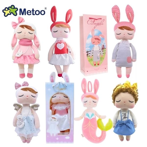 

angela rabbit plush doll with paper gift bag boxed stuffed animals toys sleep dolls kids appease baby birthday christmas 220505