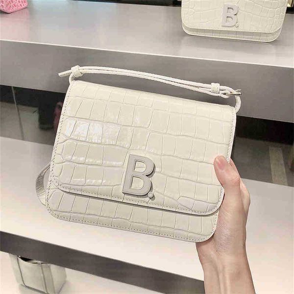 

designer handbags balenciga hourglass bags crocodile grain cowhide tofu small square single shoulder oblique span women's