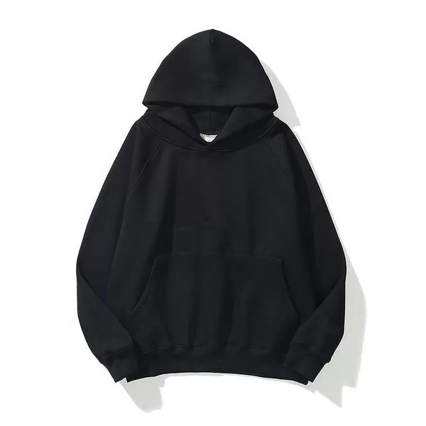 

men's hoodies sweatshirts ess designer mens warm essentials pullover hooded fashion brand s loose sweatshirt lovers clothing reflect, Black
