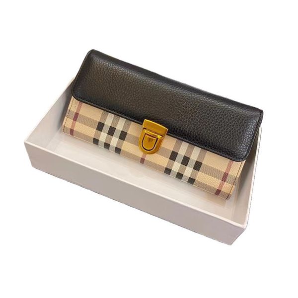 

luxury designer b brand women man clutch wallet cowhide 19x10cm long wallets lady ladies classical coin purse card bag2837, Red;black
