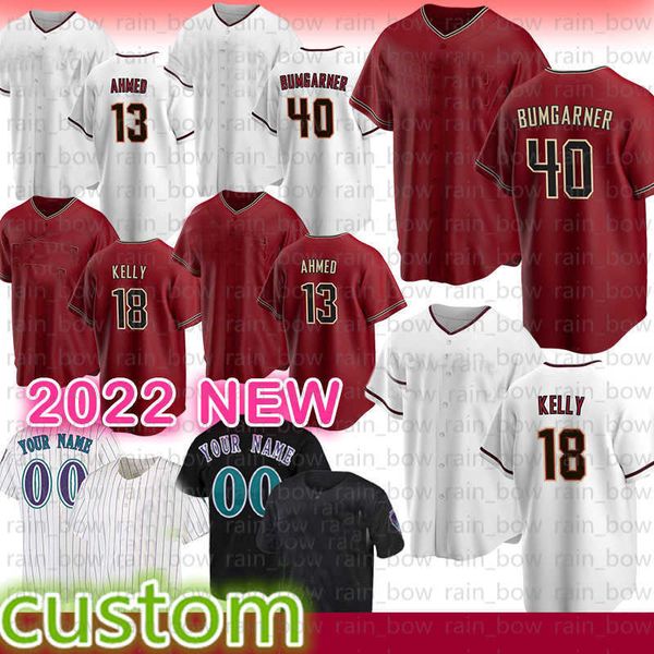 

baseball jersey 51 randy johnson 40 madison bumgarner luis diamondback gonzalez christian walker carson kelly nick ahmed stuart fairchild, Blue;black